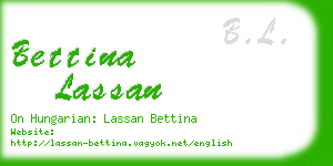 bettina lassan business card